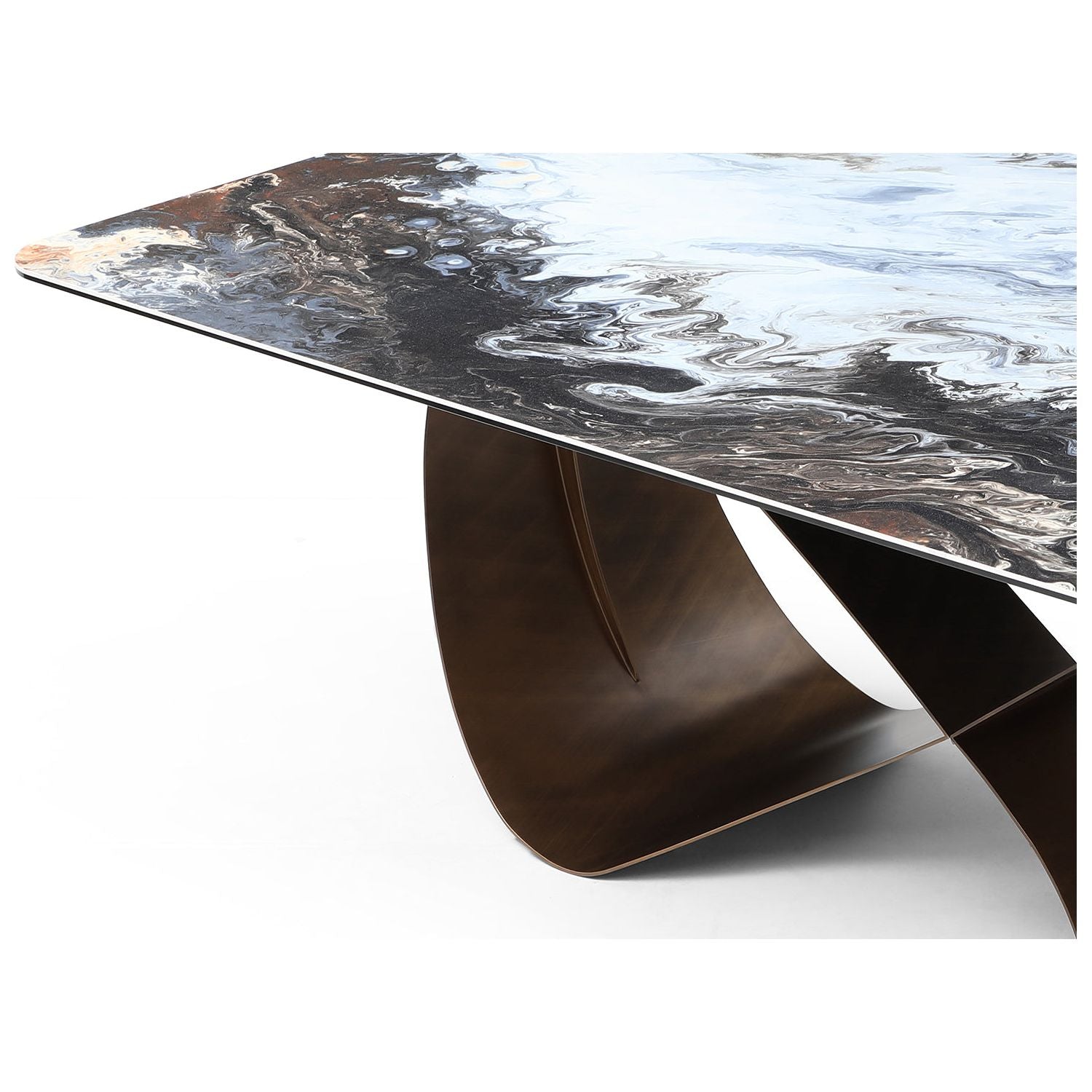 Whiteline Modern Living Tiffany Dining Table Ceramic Top