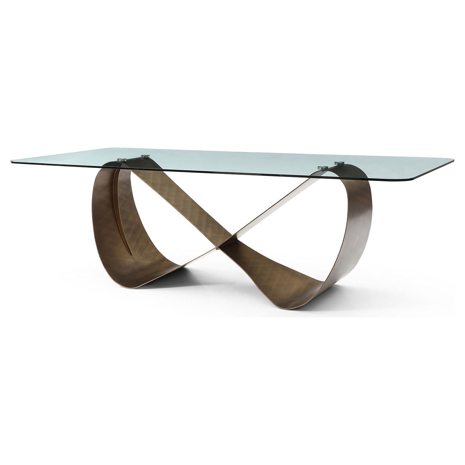 Whiteline Modern Living Tiffany Dining Table Glass Top