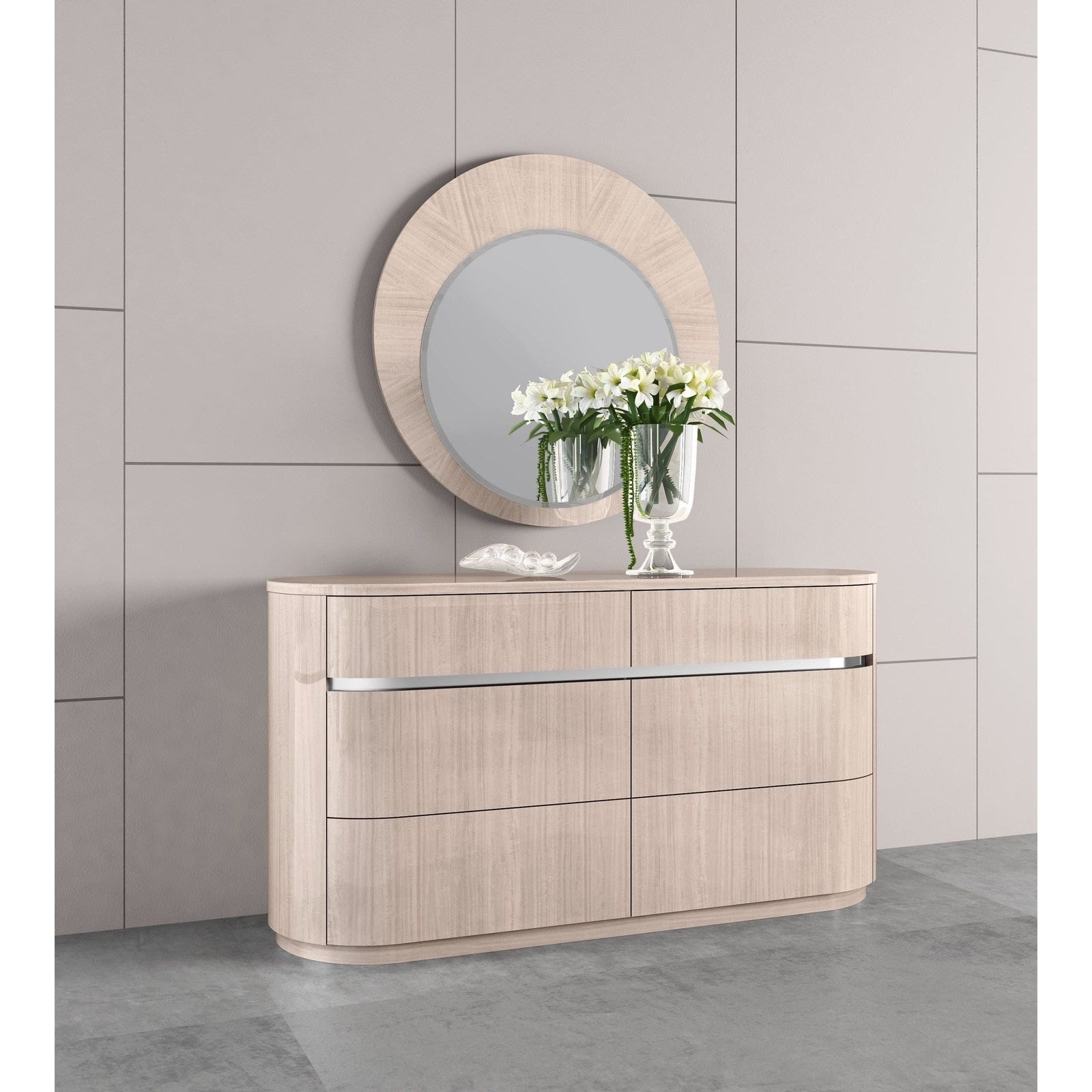 Whiteline Modern Living Waves Dresser